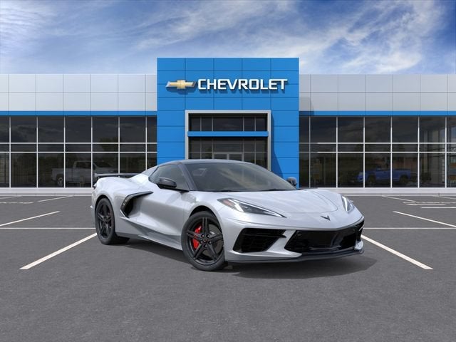 2026 Chevrolet Corvette Stingray 3LT in Blade Silver Metallic — front three-quarter view