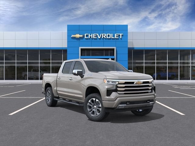 2026 Chevrolet Silverado 1500 High Country in White Sands — front three-quarter view