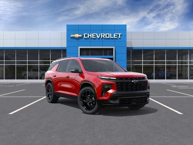 2026 Chevrolet Traverse RS in Radiant Red Tintcoat — front three-quarter view