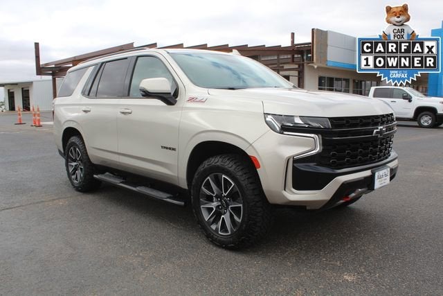 2024 Chevrolet Tahoe Z71 in Empire Beige Metallic — front three-quarter view
