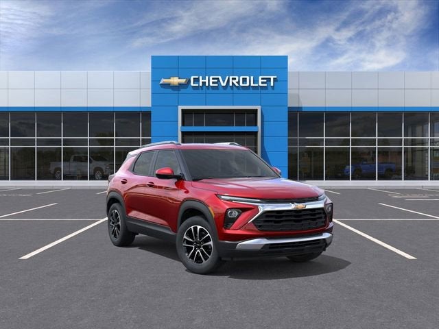 2026 Chevrolet Trailblazer LT in Apex Red — front three-quarter view